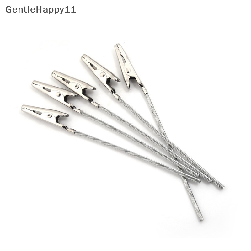 Gentlehappy 10pcs Non-Isolasi Test Elektrik Crocodile Metal Alligator Clips Panjang 10cm id