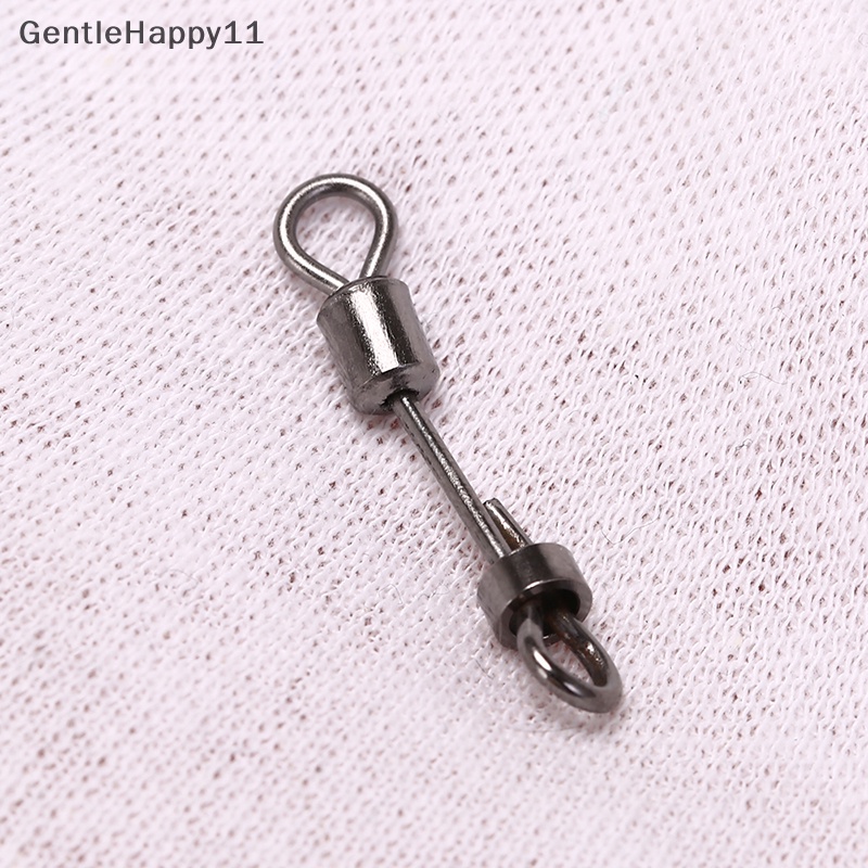 Gentlehappy 10pcs Steel Quick Lock Swivels Interlock Snap Fishing Lure Tackles Carp Fishing id