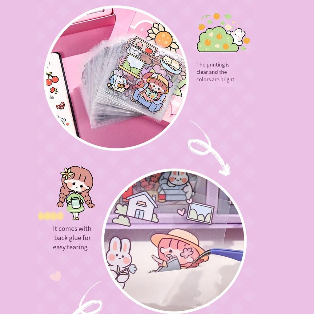 Huit 100X Lucu Stiker Memo Note Stationery Set Perekat Diri Indah Serbaguna Berulang Tempel Dekorasi Stiker