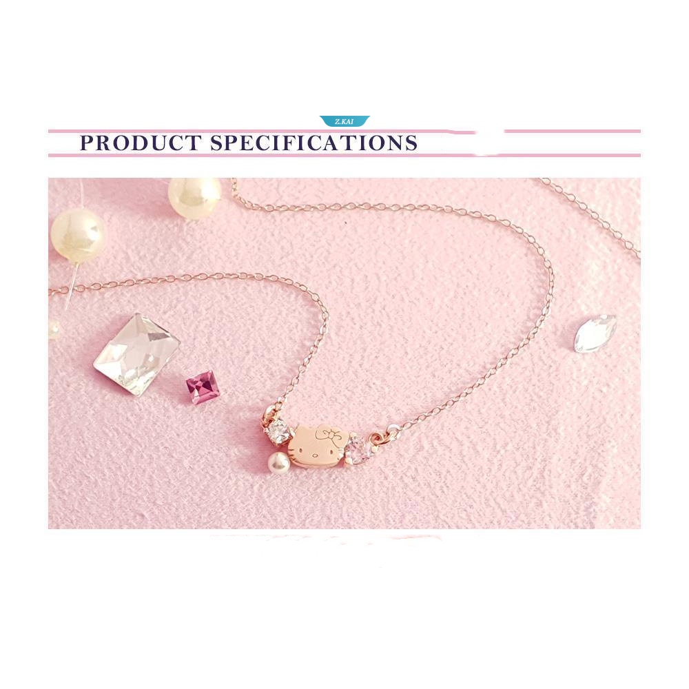 Sanrio JewelrySanrio Jewelry Hellokitty Birthstones Sterling Silver Kalung Kawaii Sanrio Liontin Kalung Aksesoris [ZK]