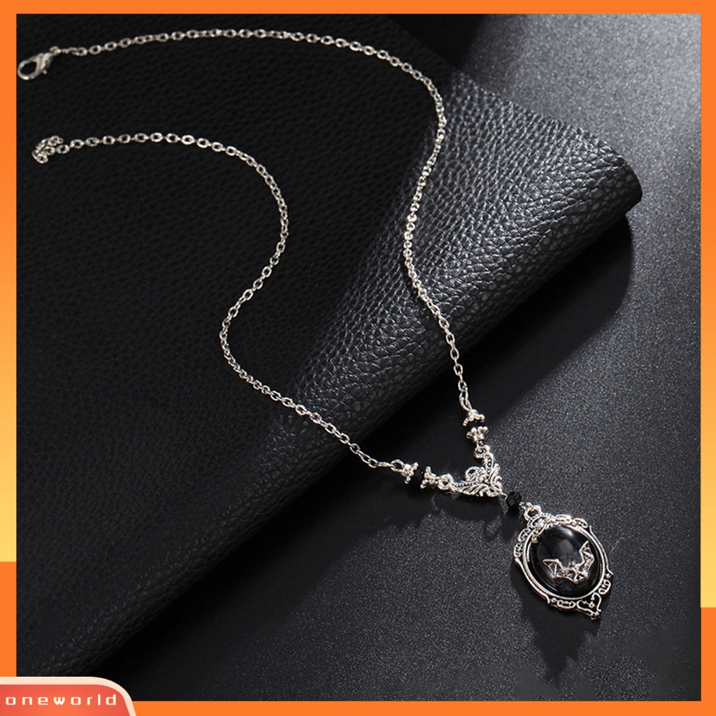 [ONE] Vintage Liontin Kalung Indah Gothic Halloween Kalung Kelelawar Untuk Pesta