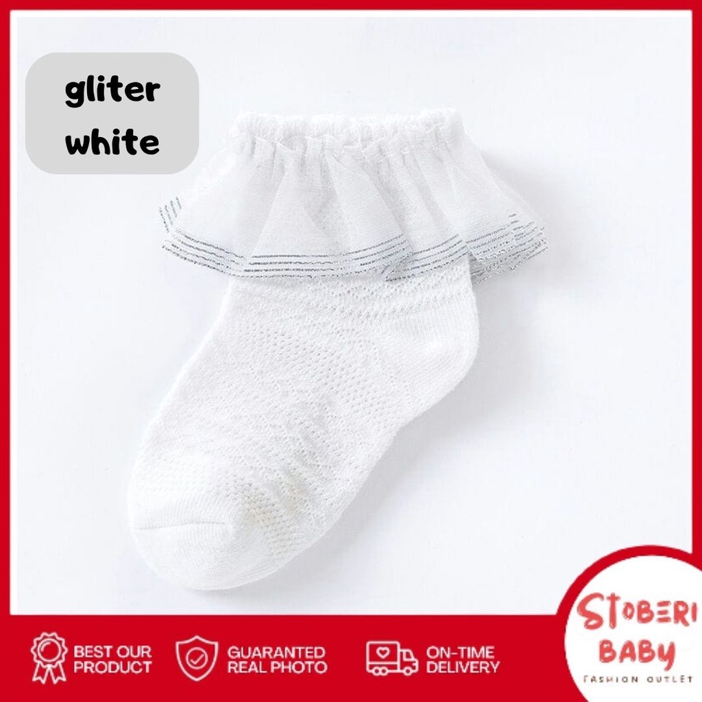 stoberi baby - BEAUTY ANNIE Kaos Kaki renda Bayi Anak Perempuan Import Bahan Berkualitas newborn - 4 tahun