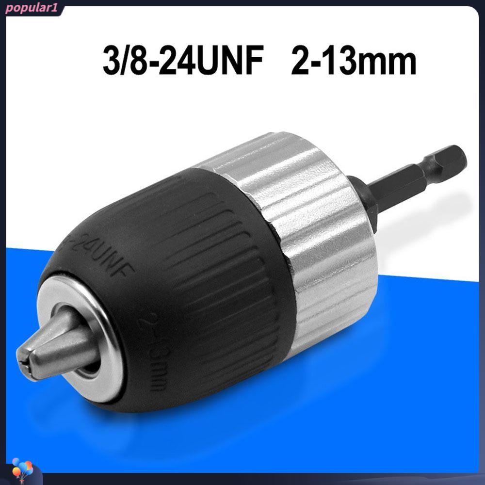 Populer Chuck Konversi Bor Tangan Tahan Lama 3/8-24UNF Konversi Dudukan Mata Bor Impact Hammer