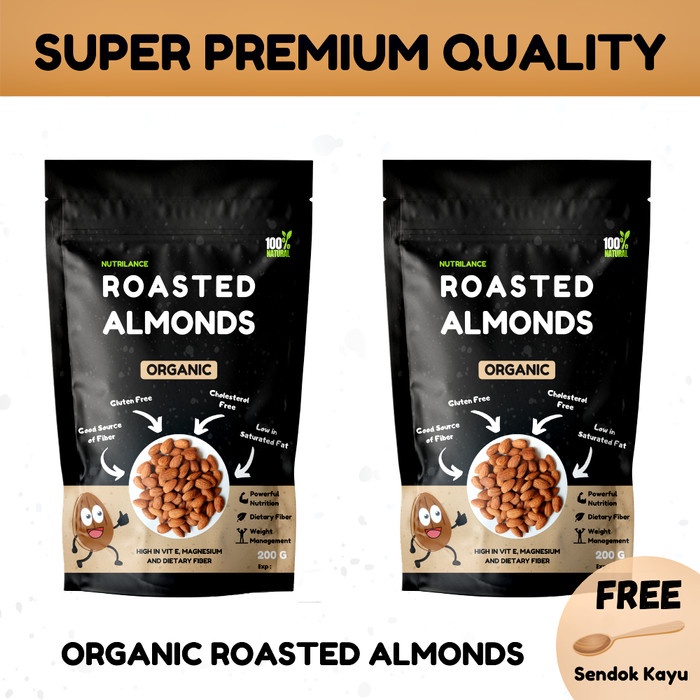 

Diskon Terbaru MURAH 2 PACK Kacang Almond Panggang Kupas Organik - Premium Quality