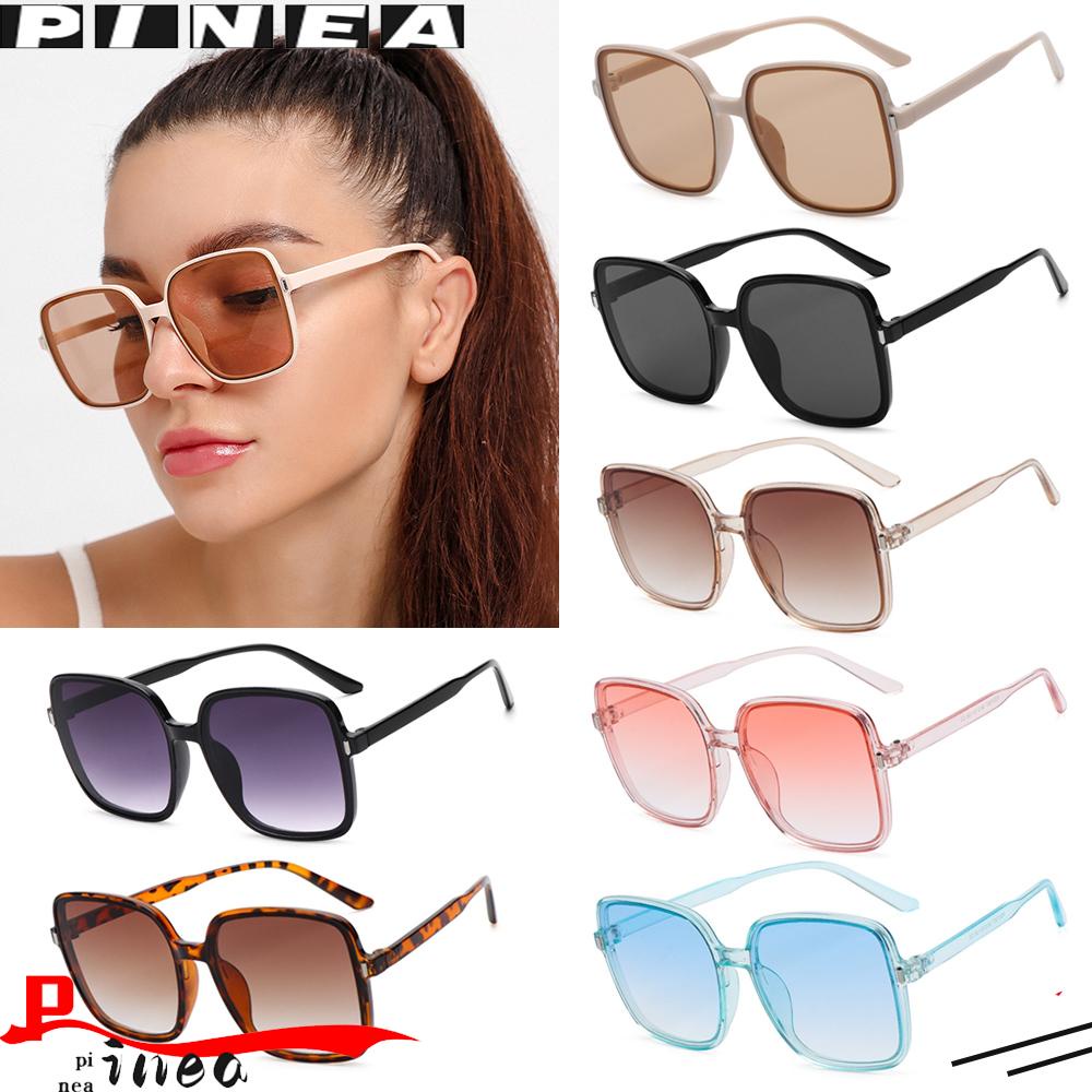 Nanas Oversized Sunglasses Mewah UV400 Vintage Bingkai Besar