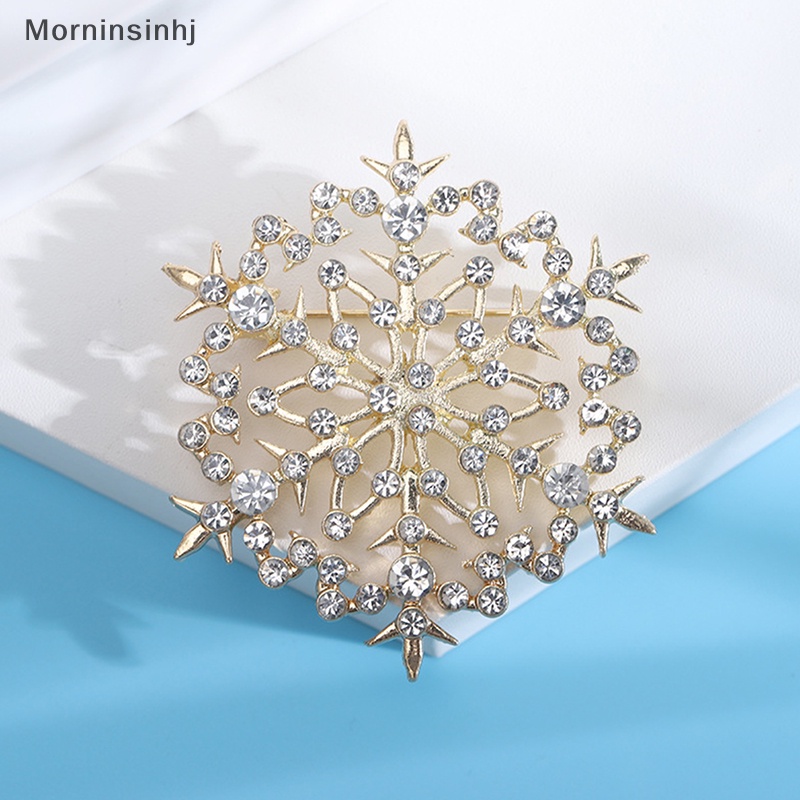 Mornin Beauty Snowflake Bros Untuk Wanita Unisex Natal Tahun Baru Musim Dingin Pesta Brooch Pin Hadiah id