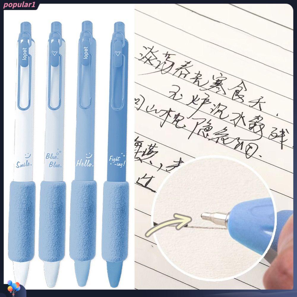 Populer 6PCS/Set Gel Pens Mutil-styles Alat Tulis Press Type Signature Pen