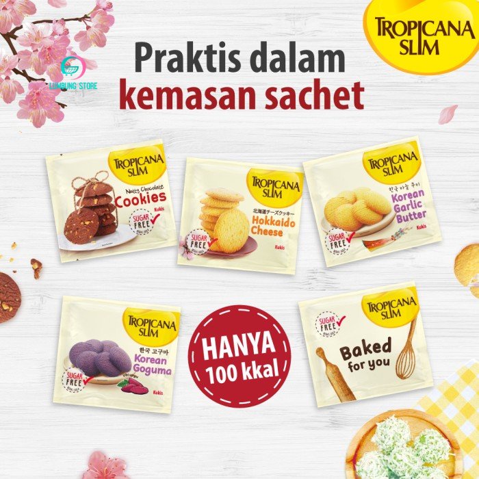 

Twin Pack: Tropicana Slim Hokkaido Cheese Cookies (5 Sch) - Sugar FREE