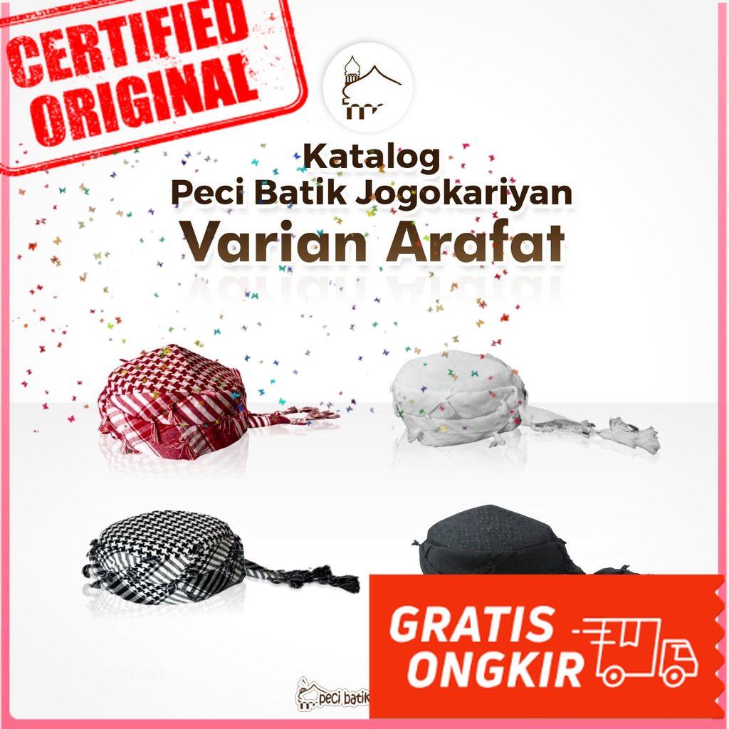 Peci Batik Jogokariyan Jogokaryan Motif Arafat Arafah peci udeng songkok