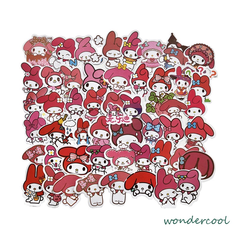 60pcs Stiker Koromi，Waterproof Kartun，Sanrio MELODY -Won