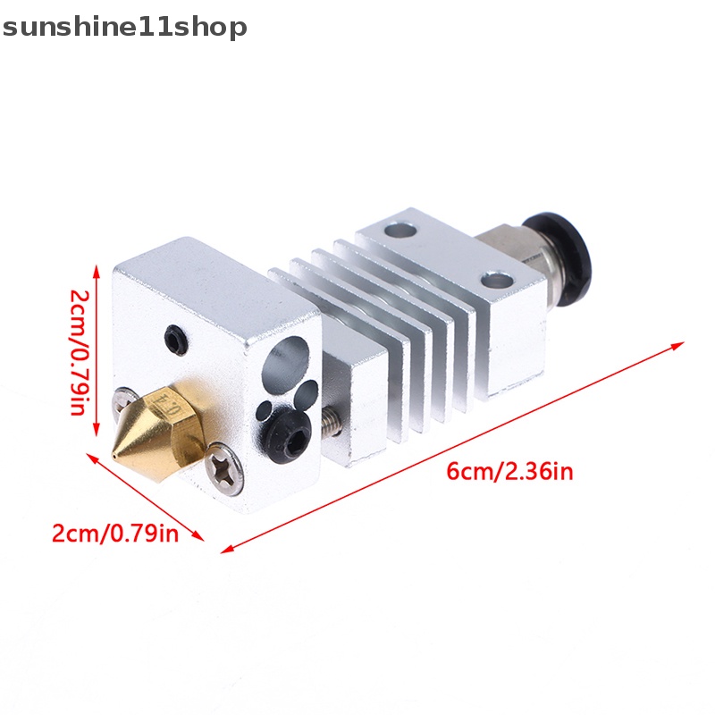 Sho 1Pc All Metal Hotend - Penahan Panas Titanium, Nozzle.4Mm, Coupler Pneumatic N