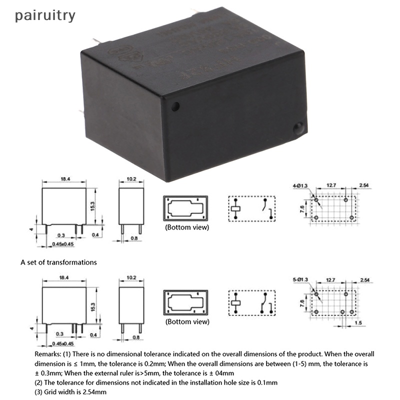 Relay PRT HF32F JZC-32F-005 009 012 024-HS3 4PIN 5A 10A JZC-32F-G-024-HS10A PRT