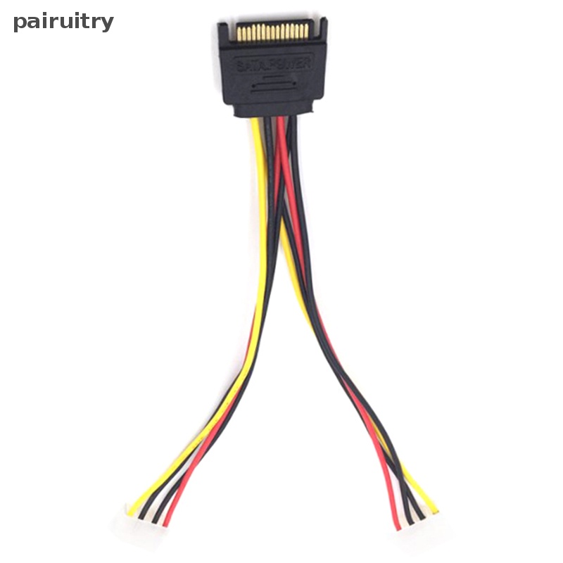 Prt Sata Revolusi Ke IDE Kabel Listrik SATA15pin Male Head Satu Titik Dua Port Serial Ke Dual 4pin Female Sata Ke IDE PRT