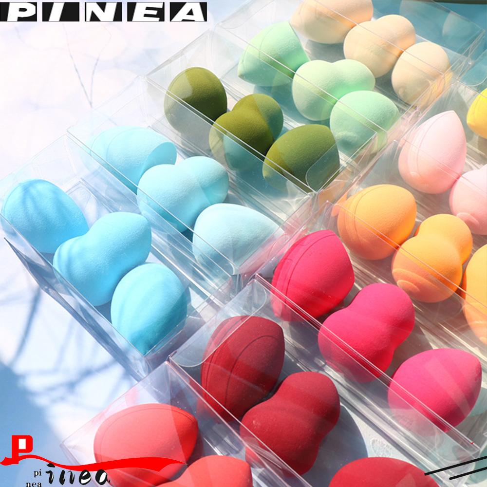 Nanas 3PCS Blender Spons Makeup Mode Multi Bentuk Kering &amp; Basah Penggunaan Foundation Powder Puff