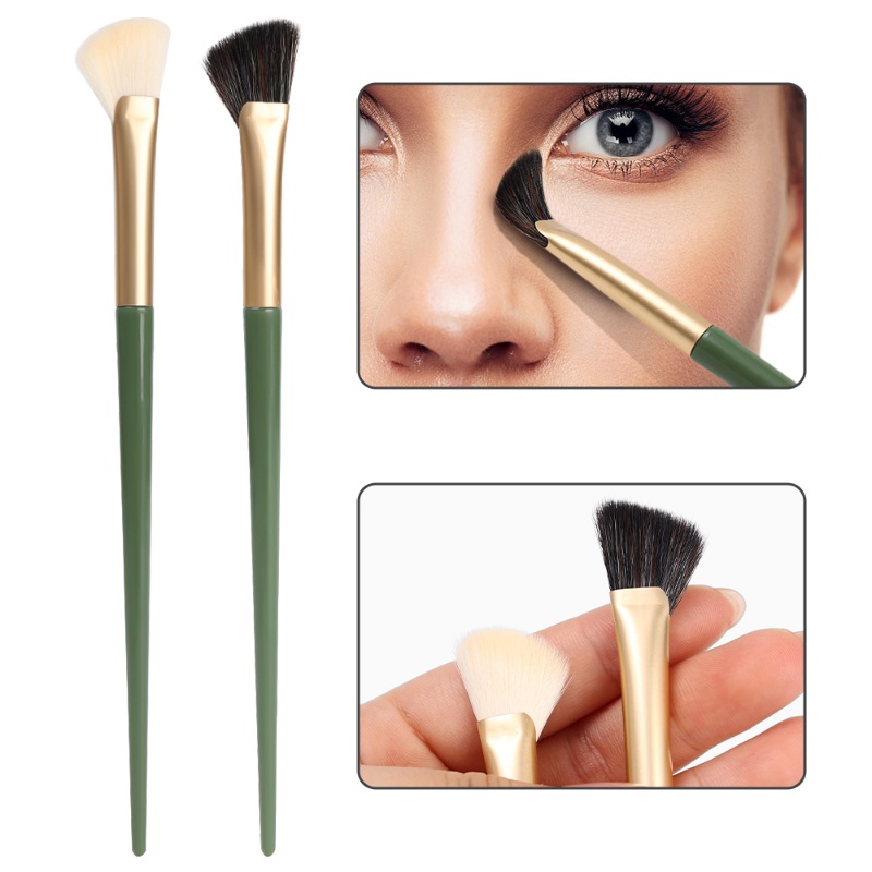 High Quality Sikat Peneduh Hidung Gagang Panjang Plastik Rambut Serat Lembut/ Brush Highlight Pembentuk Stereo Wajah/ Brush Makeup Wanita Serbaguna