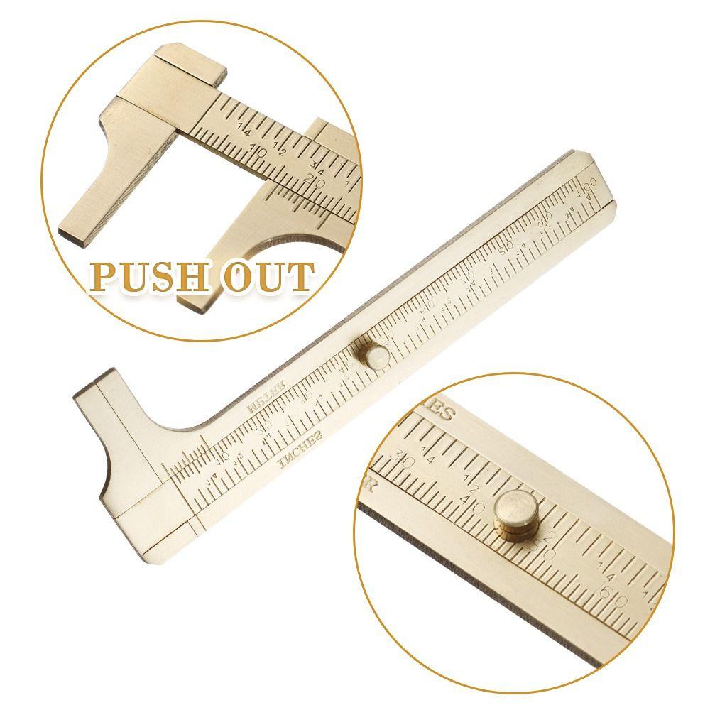 TOP 2buah Vernier Caliper Kuningan Untuk Manik Kawat Permata Cincin Pengukur Skala Ganda Alat Ukur Handy Caliper