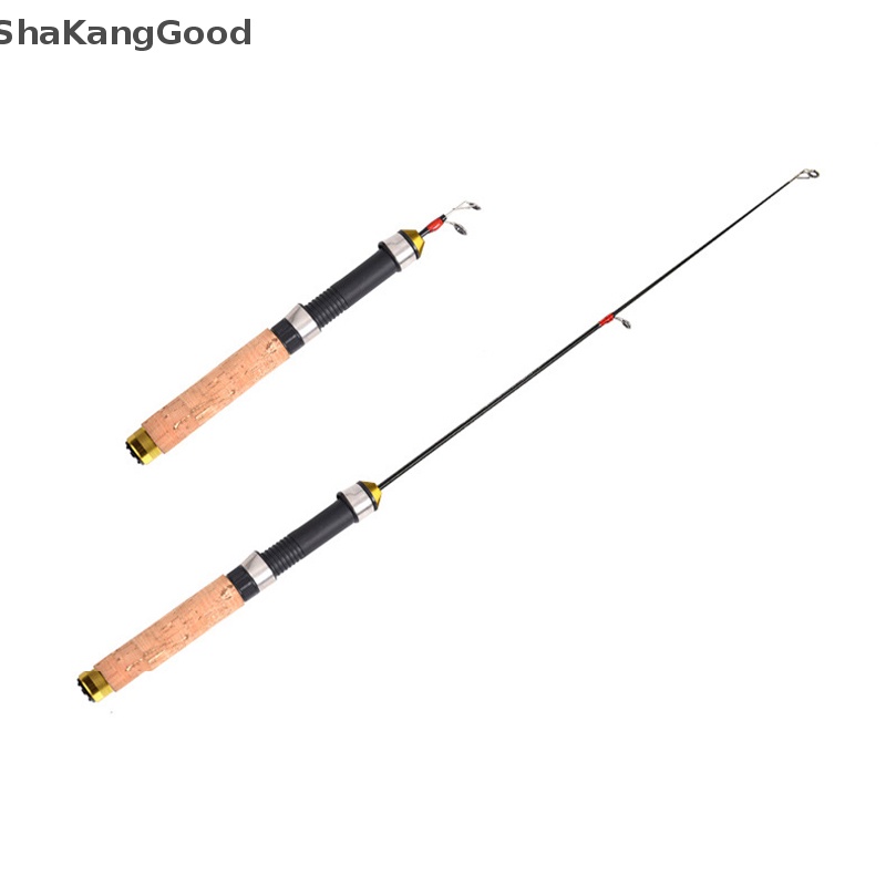 Joran Pancing Es Udang Selip Ultra-Pendek Telescopic FRP Fiber Fishing Reels Umpan Anti Slip Handle Casg Rod Tackle SKK