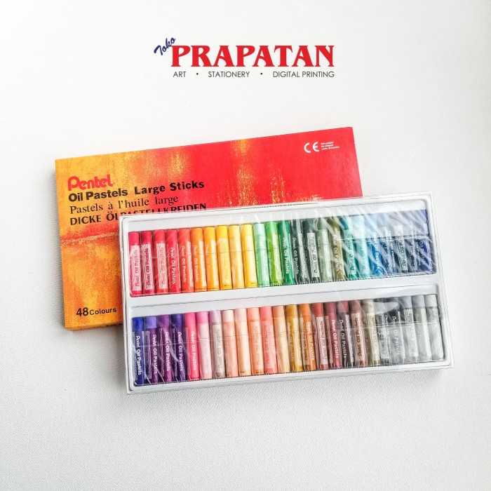 

Crayon Pentel / Oil pastel Large stick 48 warna