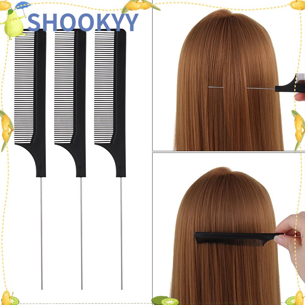 Chookyy Foiling Highlight Sisir Rambut Hitam Hairdressing Alat Salon Pin Ekor