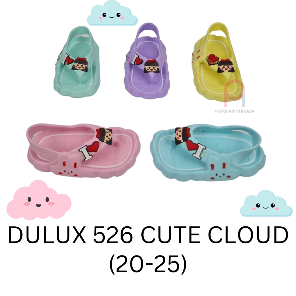 Sandal Jepit Anak Perempuan Model Cute Cloud Awan Lucu DULUX 526E