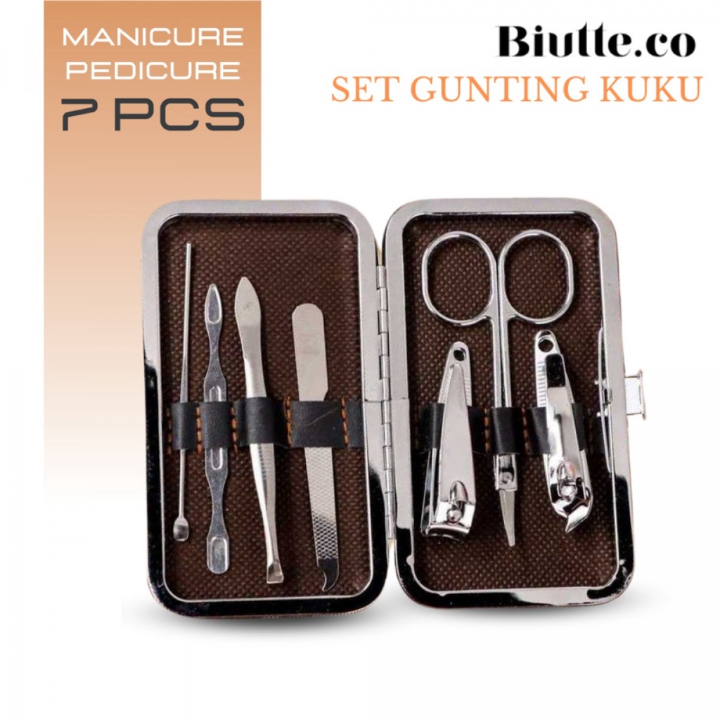 Gunting Kuku Set Menicure Pedicure Portable 7 PCS