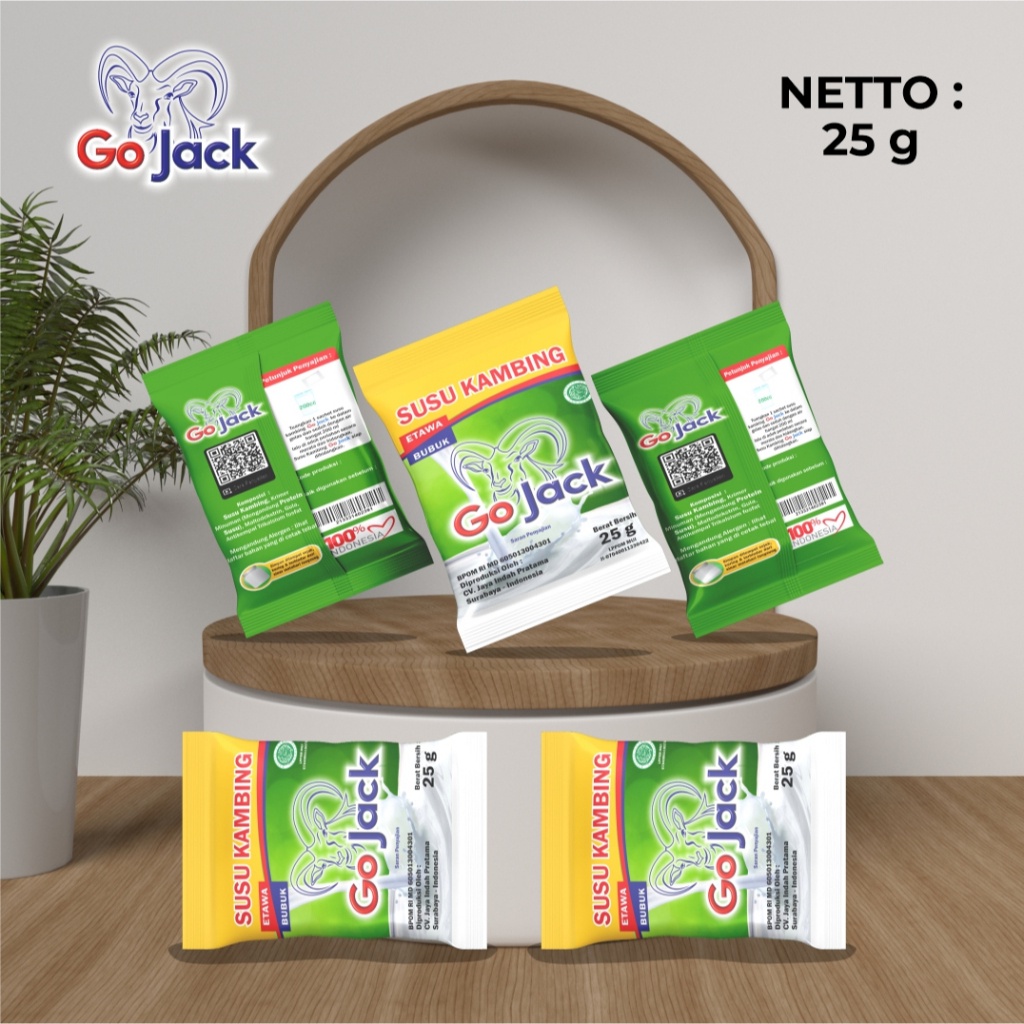 

Susu Kambing Etawa Go Jack 25g Original Sachet [MINIMAL PEMBELIAN 5 PCS]