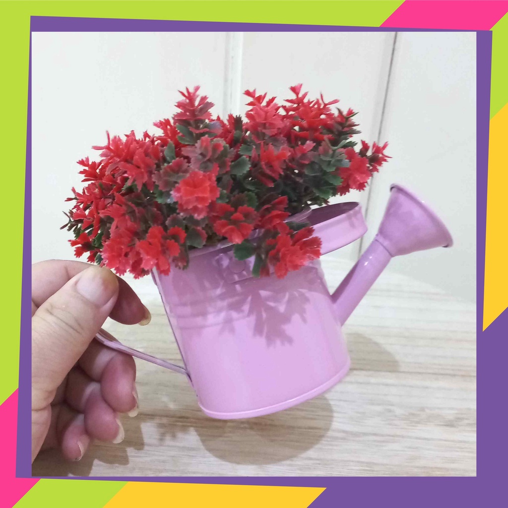 1878 / Pot bunga kaleng dekorasi / Vas bunga tanaman artificial / Vas bunga hias aesthetic