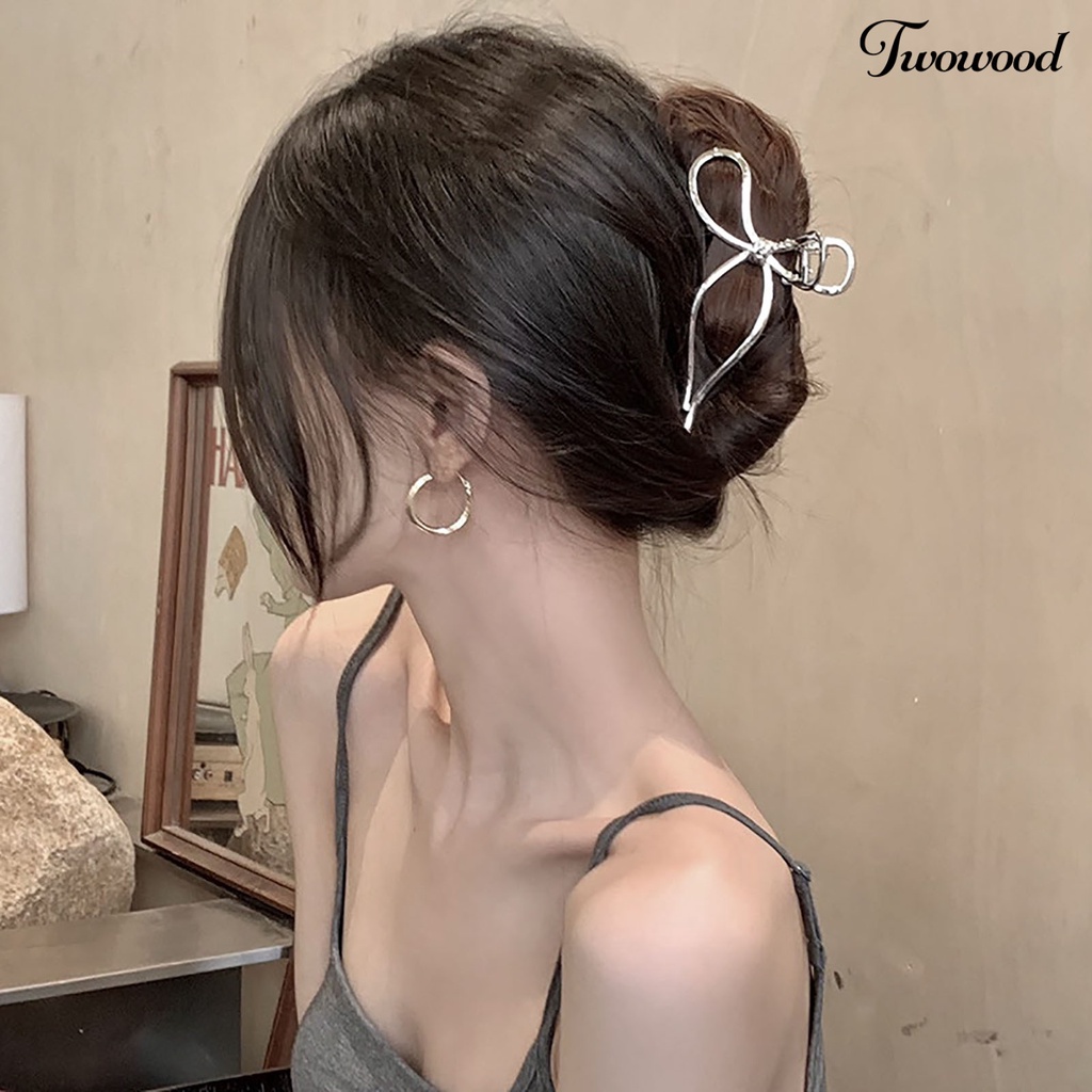 Twowood Women Hair Claw Melubangi Cakar Kuat Dengan Gigi Anti-slip Rambut-Memperbaiki Anti Patah Bentuk Kupu-Kupu Women Hair Grip Aksesoris Styling Rambut