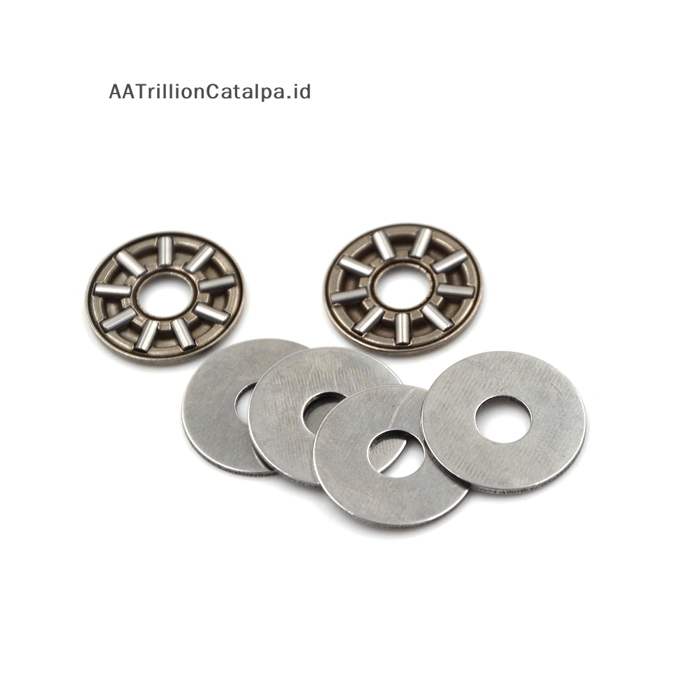 Aatrillioncatalpa 2set AXK0619 Bantalan Rol Dorong Dengan Dua Pencuci 6mm x 19mm x 2mm ID