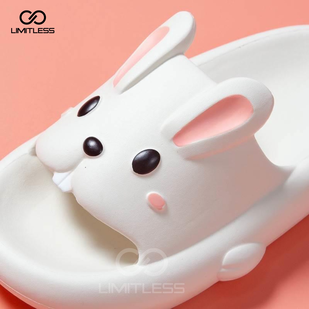 Sendal Anak Kelinci Selop Kekinian Karakter Lucu Nyaman Empuk Sandal Rabbit Perempuan Indoor Outdoor Korean Style Terbaru 2023