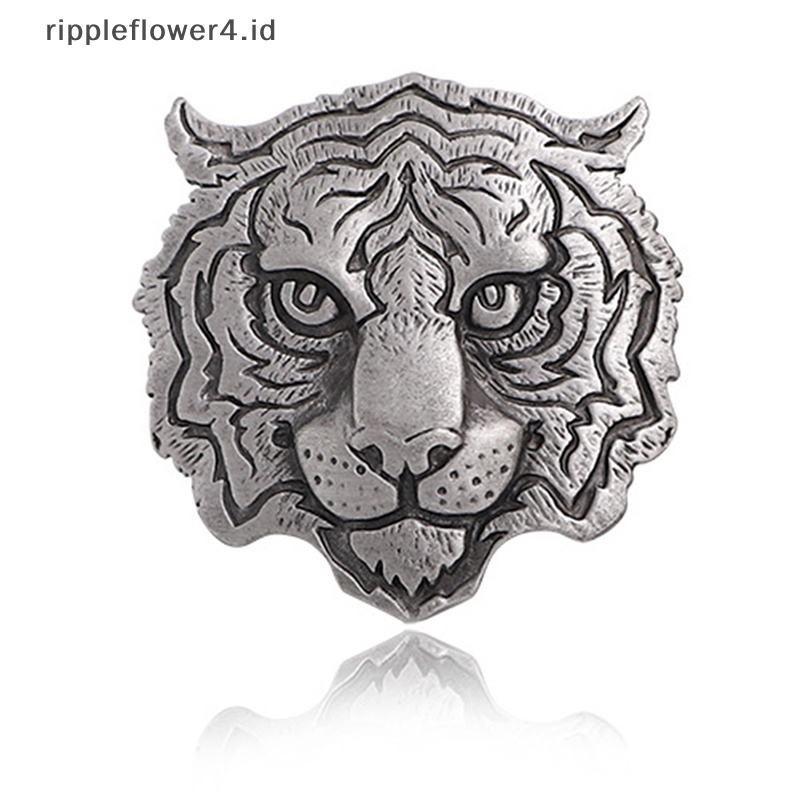 {rippleflower4.id} Berlian Imitasi Harimau Bros Kepala Harimau Pesta Kasual Bros Pin Hadiah~