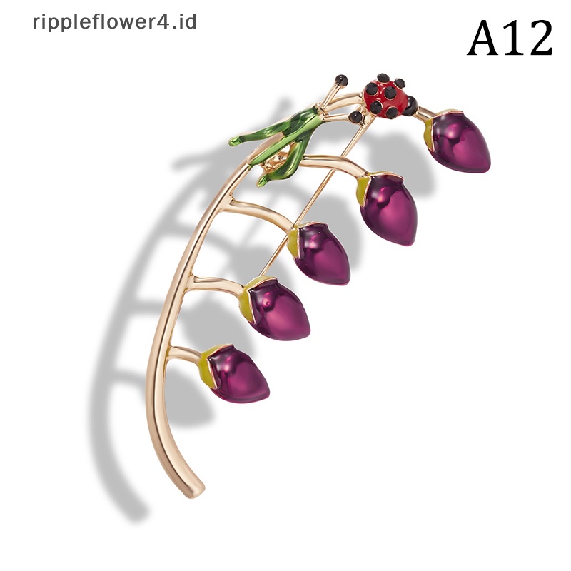 {rippleflower4.id} Bros Bunga Mawar Berlian Imitasi Untuk Wanita Elegan Buket Bunga Kerah Pin Pesta Pernikahan Lencana Perhiasan~