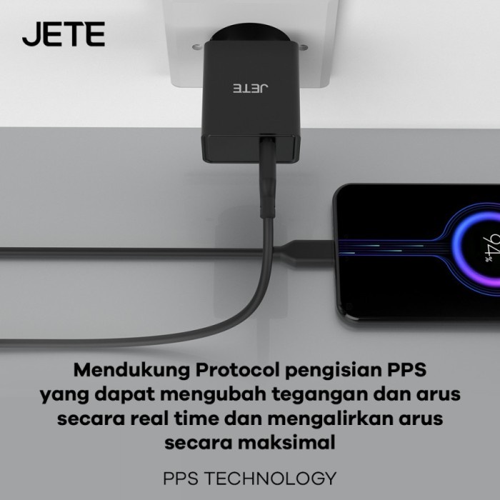 Charger Hp Fast Charger 33W JETE E21 Output TYPE C - Garansi 2 Tahun