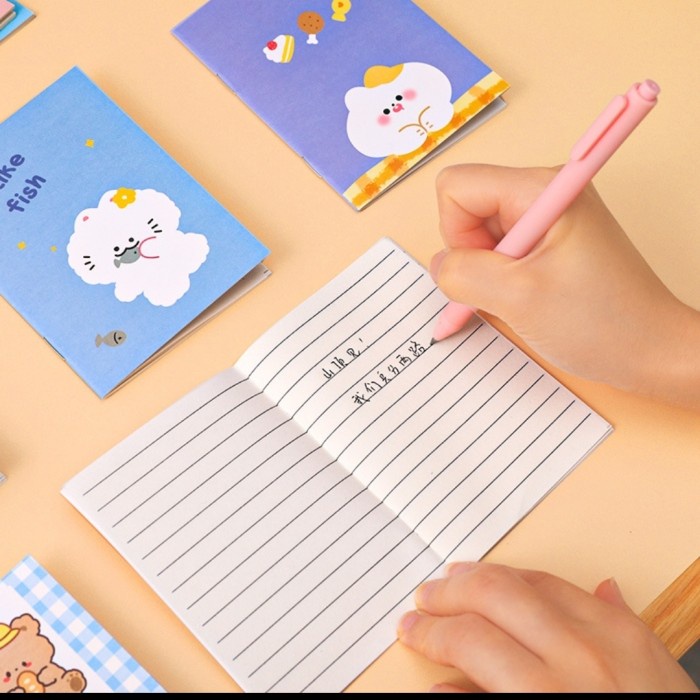 M22 Buku Tulis Memo Kecil Motif Kartun Notebook Note Pad Catatan Mini