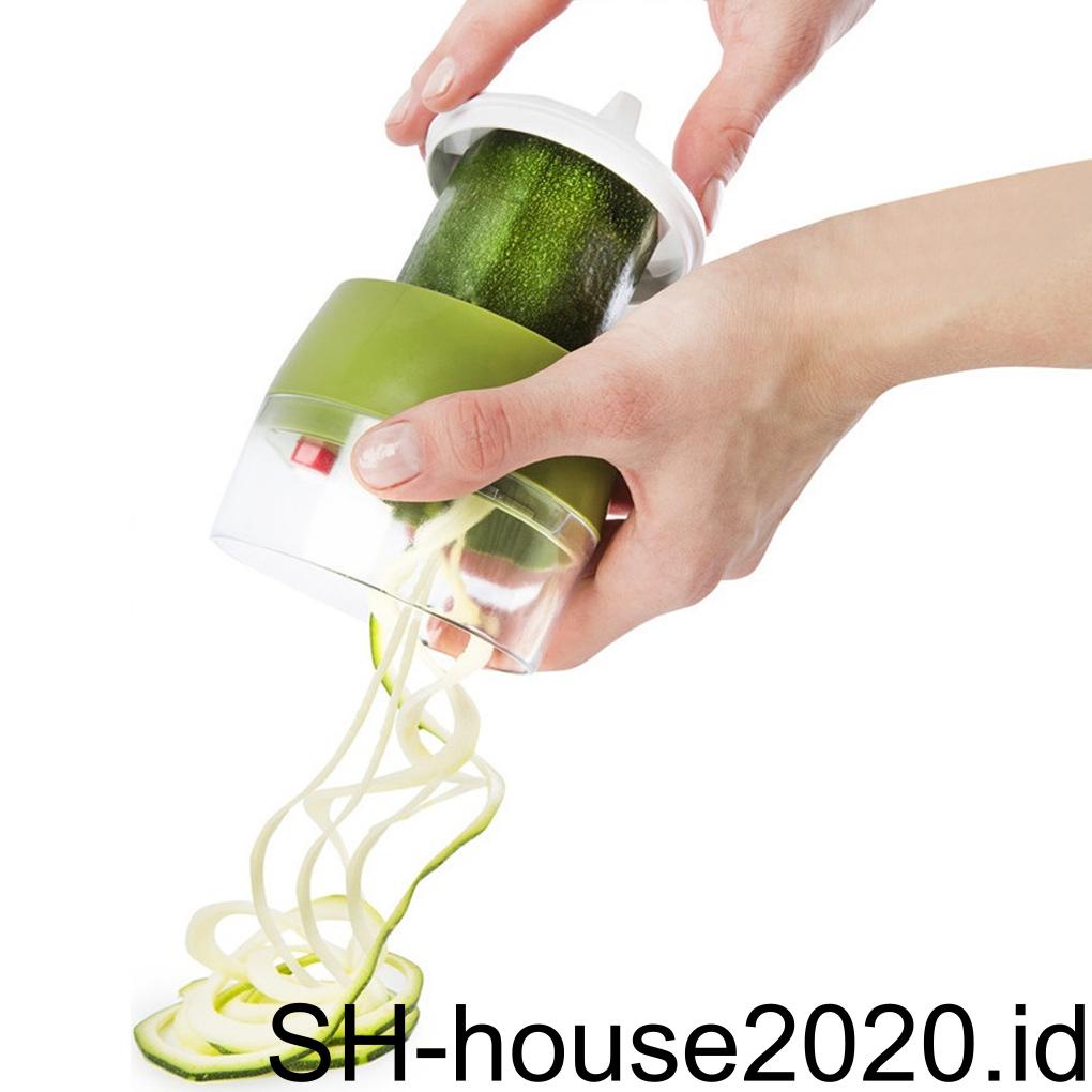 Spiralizer Sayur 3in1 Genggam Tombol Kontrol Dapur Restoran Masak Wortel Slicer Parutan Alat Aksesoris