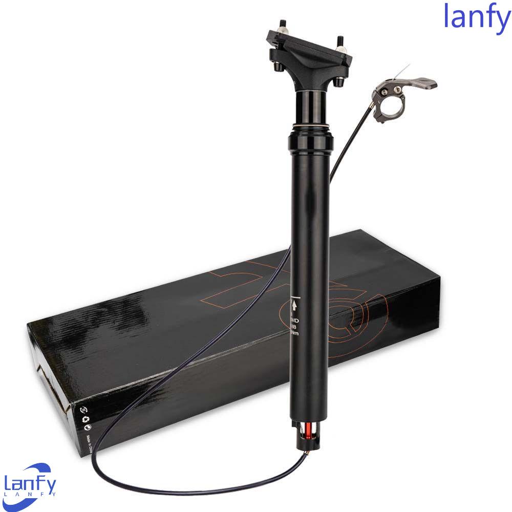 Lanfy MTB Dropper Seatpost Sepeda Jalan Aluminium Alloy Internal Routing Remote Tuas 30.9mm 31.6mm Sepeda Part Kursi Tabung
