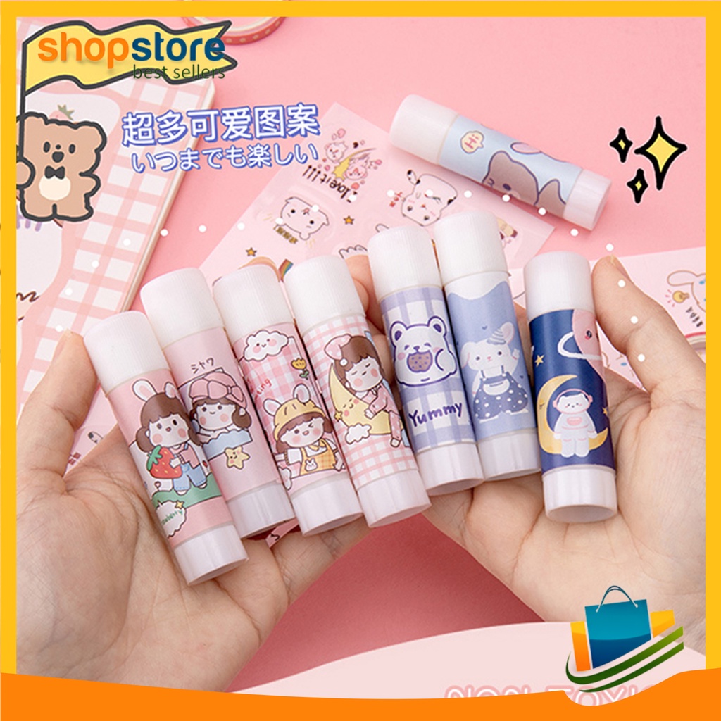 

Lem Perekat Kertas Glue Stick Lem Stik Batang Putar Sekolah Kantor Motif Korea Lucu 1021