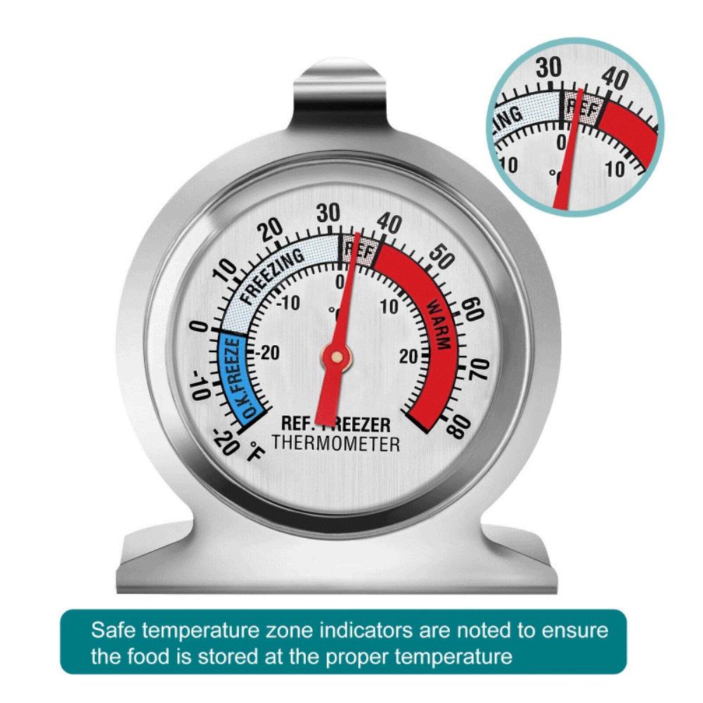 Rebuy Fridge Thermometer Stainless Steel Pendingin Alat Dapur Detector Monitor Kulkas Sensor Suhu