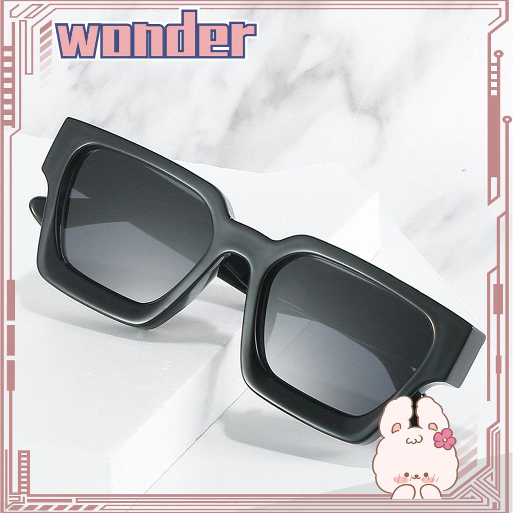 Wonder Retro Kacamata Hitam Trendy Punk Tebal Eyewear Ladies Shades