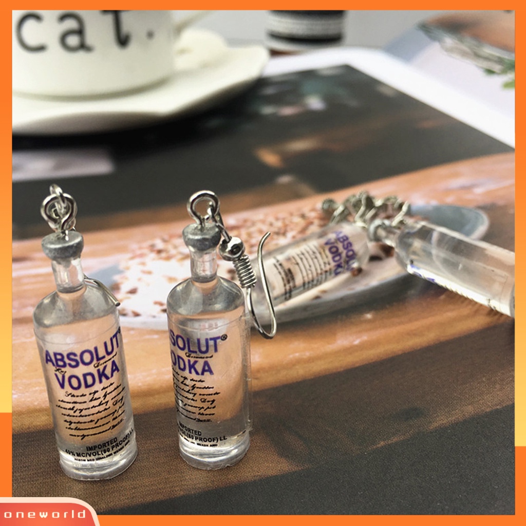 [WOD] 1pasang Botol Minum Mini Lucu Bentuk Anting Elegan Untuk Pacaran