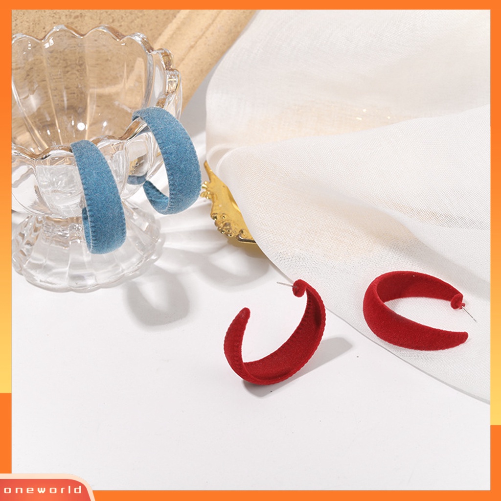 [WOD] Wanita Musim Dingin Jatuh Vintage Hoop Earrings Ear Studs Hadiah Untuk Pesta Banquet Club