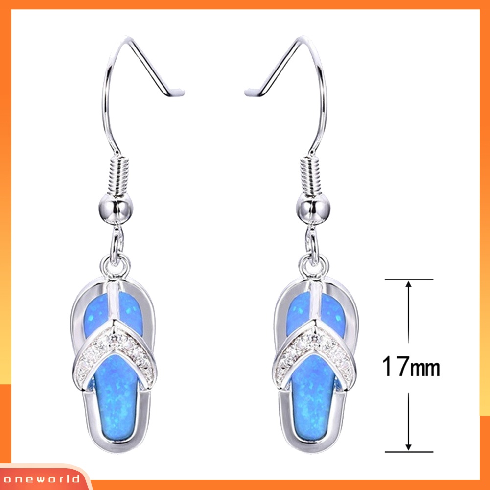 [WOD] Musim Panas Pantai Wanita Berlian Imitasi Sandal Jepit Liontin Kait Anting Perhiasan Hadiah