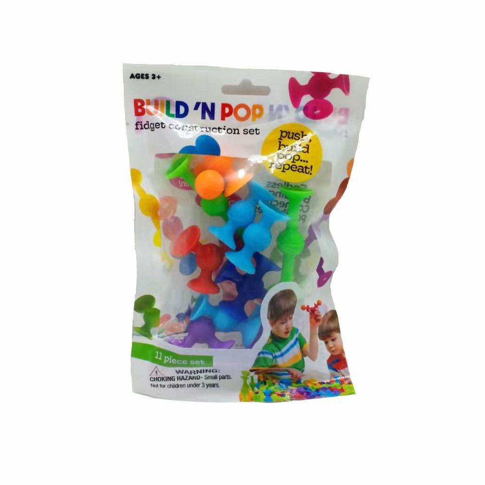 Needway Mainan Cangkir Hisap Aneka Warna Lucu Permainan Interaktif Orang Tua-Anak Diy Blok Bangunan Blok Lembut Pop Sucker Toy