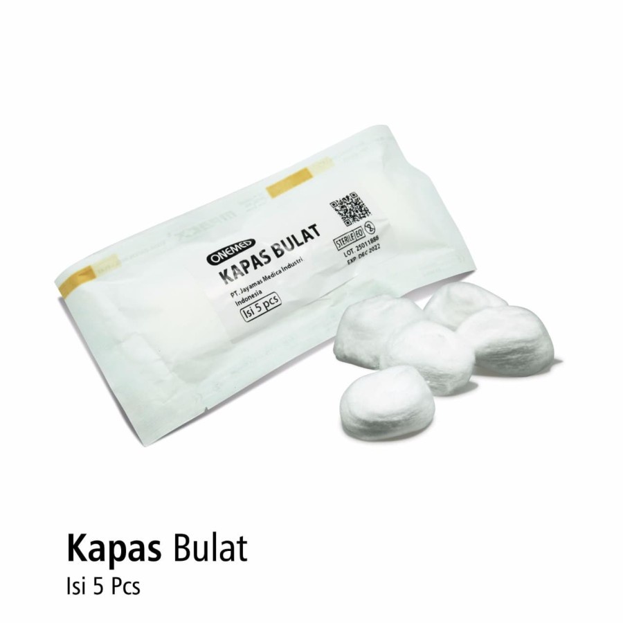Kapas Bola Steril OneMed isi 5 Pcs OJ