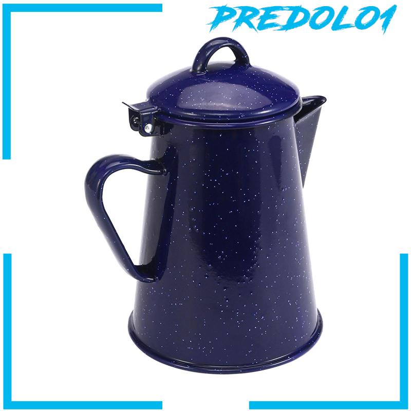 [Predolo1] Teko Kopi Enamel Milk Jug Coffee Pitcher Tea Kettle Untuk Kantor Rumah Tangga