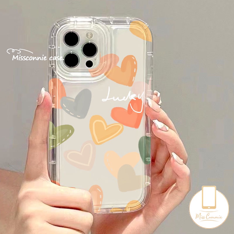 Casing Airbag Cinta Hati Bunga Segar Cat Air Untuk Redmi Note11 10s 9 8 11s 10 10 Pro Max Redmi 12C A1 9T 10A 9 10C 10 9A 9C NFC POCO F4 Transparan Shockproof Soft Cover