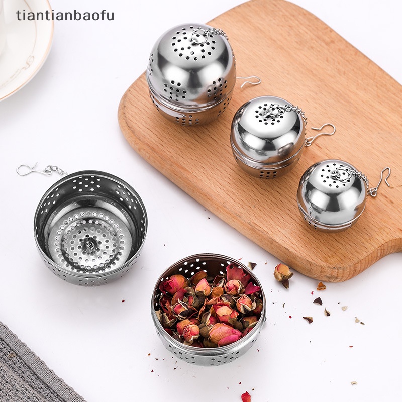 [tiantianbaofu] Stainless Steel Ball Tea Leak Ball Tea Leak Mesh Filter Saringan Teh Infuser Butik
