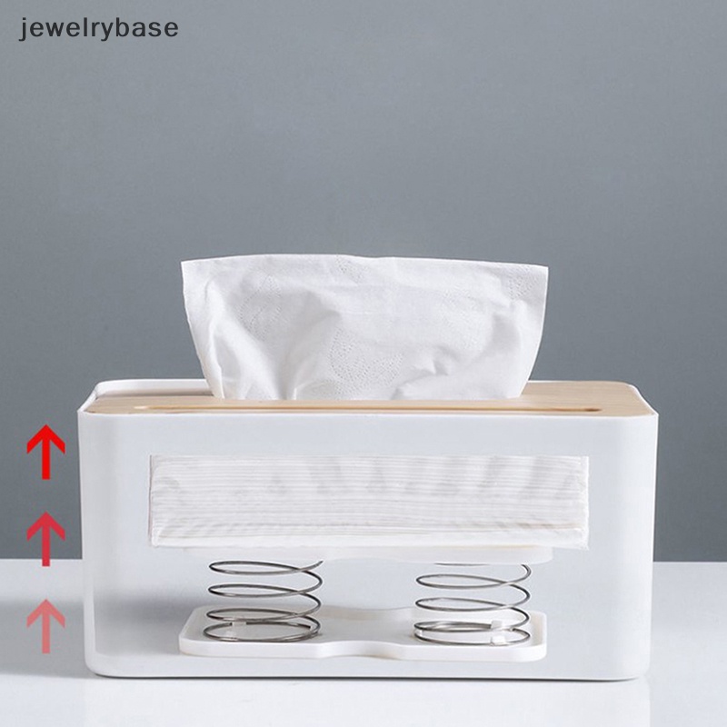 [jewelrybase] Spring Tissue Box Kotak Hadir Spring Tray Otomatis Kertas Handuk Inner Holder Butik