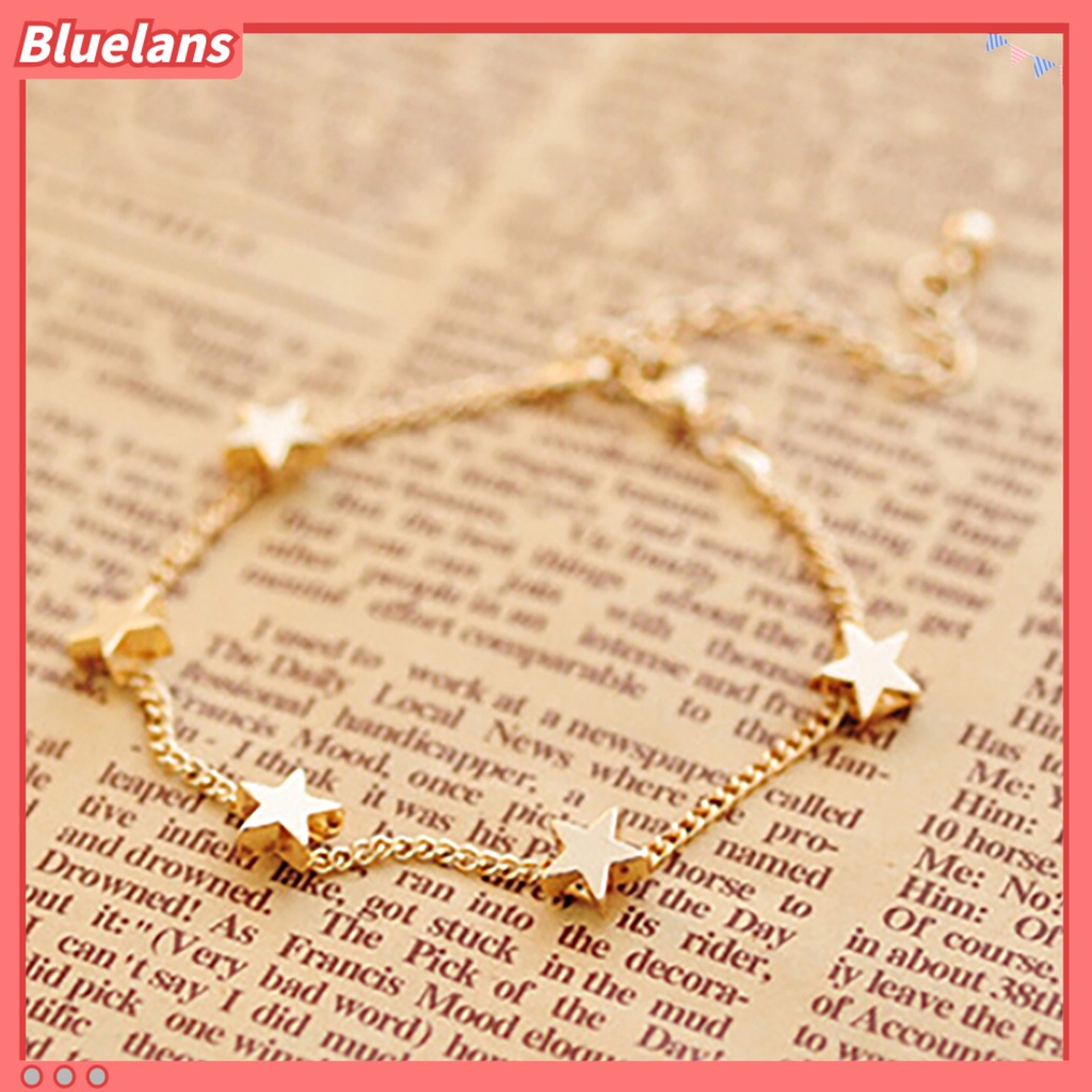 [BLS] Gelang Adjustable Simple Gelang Rantai Love Hati Warna Emas Untuk Pesta