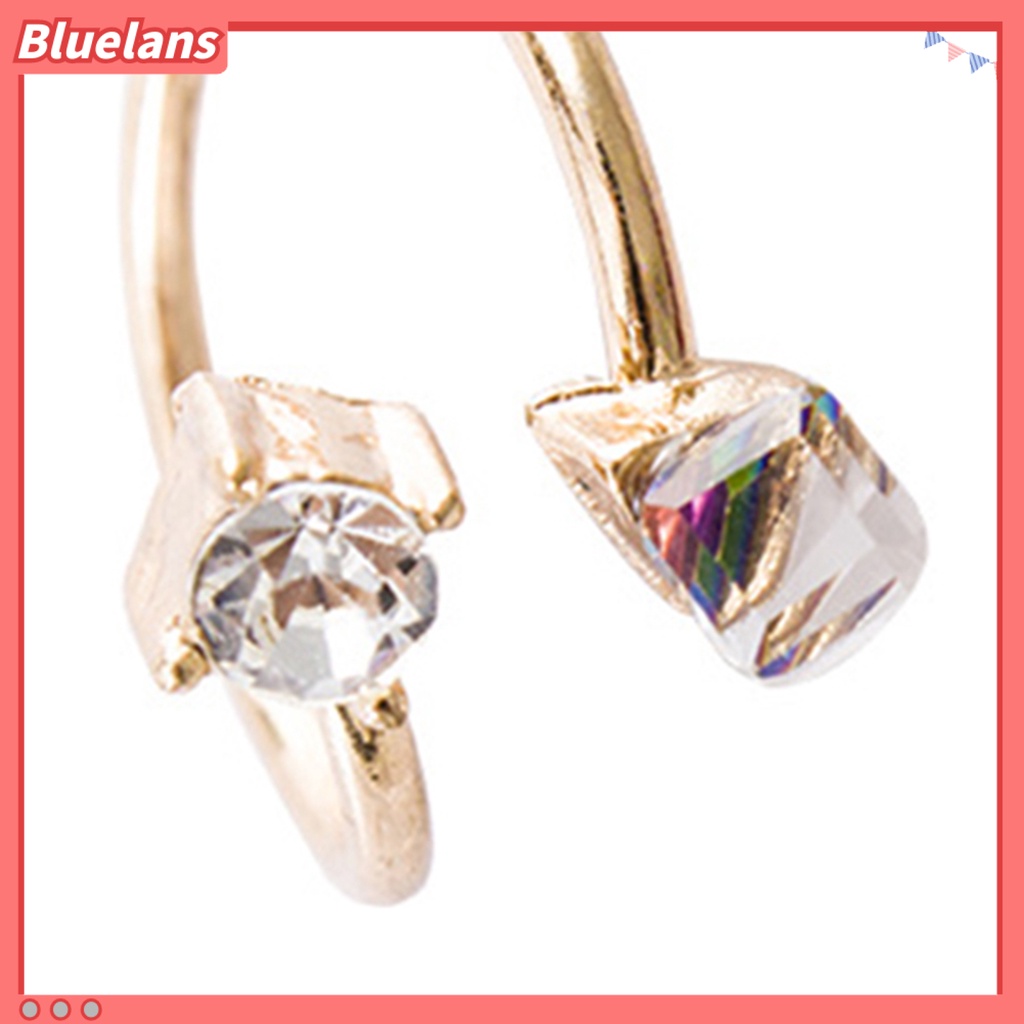 [BLS] Cincin Cincin Jari Adjustable Multicolor Berlian Imitasi Alloy Tahan Luntur Untuk Pertunangan